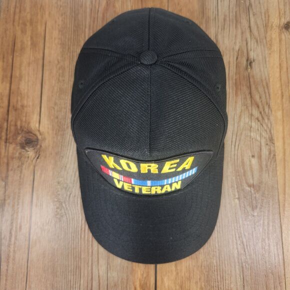 Metals of America Korea Veteran Snapback Hat Cap Black Patch Service USA Made - Picture 7 of 10